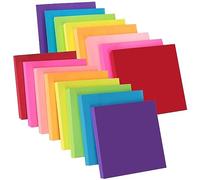 ZCZN Posits de Colores, Pack de 16 Bloc de Notas, 76 x 76 mm Notas Adhesivas, 100 Hojas por Bloc, Total de 1600PCS, 8 Colores