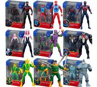 ZD Original Spider Man 4 pulgadas verde GOBLIN Doctor pulpo VENOM figuras de acción MILES GWEN ELECTRO SCARLET SPIDER 2099 juguetes de rinoceronte Captain America