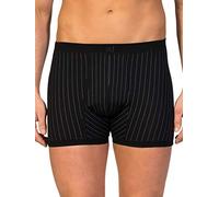 ZD ZERO DEFECTS | Bóxer Algodón Egipcio Helios | Elegancia Diplomática Rayada | Talla: L - Color: Negro