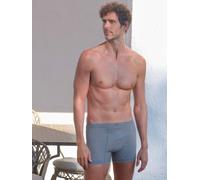 zd ZERO DEFECTS Calzoncillo boxer 'Helios prinstriped fly front boxer' gris L gris