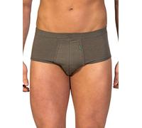 ZD ZERO DEFECTS | Calzoncillo Slip Hombre con Abertura | Algodón de Soja Ecológico | Talla Grande: 4XL - Color: Alga