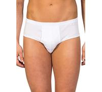 ZD ZERO DEFECTS | Slip Abierto Hombre | Hilo de Escocia Puro | Confort Sin Costuras | Talla: 52 (L) - Color: Blanco
