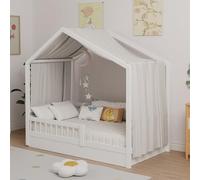 Zdada Dosel de algodón de muselina, para cama de casa, dosel, para camas de casa, niñas, niños, dosel, cama infantil, decoración, 135 x 420 cm, color camello