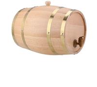 ZDAGELD 1,5 L, Marrón, Barril de Roble con Grifo de Plástico, Barril de Vino Hecho a Mano para Brandy, Whisky, Tequila, Fácil Dispensación, Probado a Presión, Mejora el Sabor, (10L)