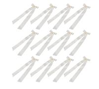 ZDAGELD 12 Lazos de Decoración de Coqueta Grandes para Mesa, Autoadhesivos, Centros de Mesa de Fiesta de Despedida de Soltera, Boda de Navidad, con Lazos de Candelabro de 13 Pulga (Beige)