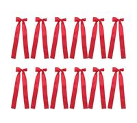 ZDAGELD 12 Lazos de Decoración de Coqueta Grandes para Mesa, Autoadhesivos, Centros de Mesa de Fiesta de Despedida de Soltera, Boda de Navidad, con Lazos de Candelabro de 13 Pulga (Rojo)