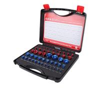 ZDAGELD Comprobador de Roscas de Tuercas y Pernos de 50 Piezas, Juego de Comprobadores de Roscas Métricas Imperiales, Herramienta de Medición de Aleación de Aluminio para Inspeccionar