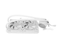 ZDAGELD Enfriador Líquido de CPU ARGB, Pantalla LCD de Temperatura de 2,2 Pulgadas, Enfriador Líquido AIO de Circuito Cerrado con Radiador de 240 Mm para LGA1851 1700 1200 115X 1366 2011 (Blanco)