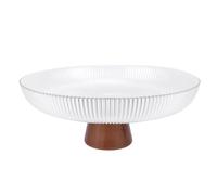 ZDAGELD Frutero con Patas, Elegante Cuenco Decorativo con Pedestal de Vidrio Transparente para Artículos Pequeños de Dulces, Cuenco con Patas