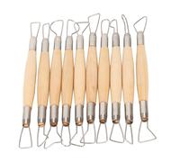 ZDAGELD Herramientas Para Tallar Arcilla 10 Piezas Doble Punta Acero Inoxidable Madera De Abedul 6 Pulgadas, Ideal Para Tallado Arcilla Cera Cerámica Calabaza Estudiantes Y Artistas
