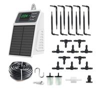 ZDAGELD Kit de Riego por Goteo Automático Solar con Temporizador Inteligente para 10 Plantas en Macetas