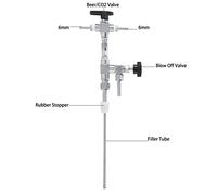 ZDAGELD Llenador de Botellas de Cerveza a Contrapresión de Acero Inoxidable 304, Forma Rápida y Eficiente de Embotellar Cerveza con CO2, para Kit de Elaboración Casera