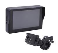 ZDAGELD Monitor de Visión Trasera para Cámara de Bicicleta 1080P, Cámara de Espejo de Manillar AHD de 5 Pulgadas con Parasol, 10000 MAh, Visión Nocturna IR de Gran Angular de 110°