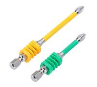 ZDAGELD Punta Magnética Puntas de Destornillador PH con Resorte 2 Piezas, Fuerte Magnético PH2 1/4 pulg. Vástago Hexagonal A Prueba de Impactos Acero S2 Electricistas Taladro Eléc