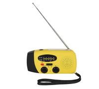 ZDAGELD Radio de Cuerda de 2000mAh, Radio de Emergencia Solar Portátil con Alarma SOS, Clima Am/FM y Antorcha, para Cortes de Energía Camping Senderismo (Amarillo)