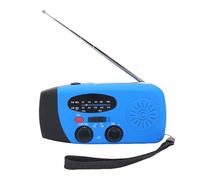 ZDAGELD Radio de Cuerda de 2000mAh, Radio de Emergencia Solar Portátil con Alarma SOS, Clima Am/FM y Antorcha, para Cortes de Energía Camping Senderismo (Azul)