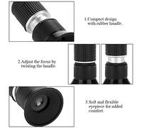 ZDAGELD Refractómetro de Agua de Mar con Salinidad del 0 Al 10%, Cuerpo de Aluminio Duradero, de Enfoque Giratorio, de Goma, Ocular Suave con Medición Precisa, para Agricultura,