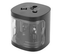 ZDAGELD Sacapuntas Eléctrico de Doble Agujero, Sacapuntas Automático a Pilas con Depósito Transparente, Portátil Compacto para el Hogar, Aula, Oficina, Adecuado para Lápices Estándar,