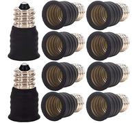 ZDCDJ 10 adaptadores E12 E12 a E14, adaptador de base de lámpara, adaptador de base de lámpara E12 a E14 para lámparas incandescentes, LED, halógenas de ahorro de energía