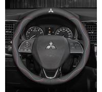 ZDDFCVB Funda de Volante Resistente a Impactos, para Mitsubishi Outlander Samurai 2013-2019, Antideslizante y Transpirable, Suave Adecuado, Agarre Seguro,D