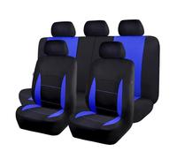 ZDDYUU 9 Piezas Car Seat Covers, para Peugeot 308 II SW 2013-2017 Tejido Funda para Asiento de Coche Protector para Asientos Delanteros Y Traseros Automóvil,Black and Blue