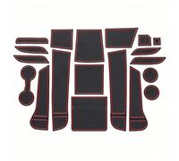 ZDDYUU Alfombrillas de Goma para Consola Central para Cadillac CT6 2020, Portavasos Reposabrazos para Puerta Antipolvo Alfombrilla de Goma,Red