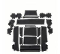 ZDDYUU Alfombrillas de Goma para Consola Central para Chery Jetour X90 2019, Portavasos Reposabrazos para Puerta Antipolvo Alfombrilla de Goma,White