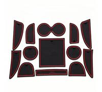 ZDDYUU Alfombrillas de Goma para Consola Central para Infiniti Q50/Q50L, Portavasos Reposabrazos para Puerta Antipolvo Alfombrilla de Goma,Red