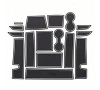 ZDDYUU Alfombrillas de Goma para Consola Central para JAC A5, Portavasos Reposabrazos para Puerta Antipolvo Alfombrilla de Goma,White