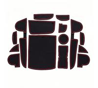 ZDDYUU Alfombrillas de Goma para Consola Central para Kia K4/Kaisen, Portavasos Reposabrazos para Puerta Antipolvo Alfombrilla de Goma,Red