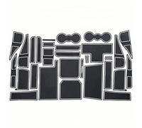 ZDDYUU Alfombrillas de Goma para Consola Central para Land Rover Discovery 5 2017-202, Portavasos Reposabrazos para Puerta Antipolvo Alfombrilla de Goma,White