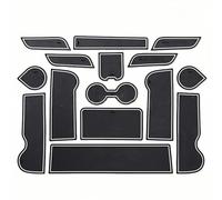 ZDDYUU Alfombrillas de Goma para Consola Central para Lynk & Co 03 2018, Portavasos Reposabrazos para Puerta Antipolvo Alfombrilla de Goma,White