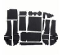 ZDDYUU Alfombrillas de Goma para Consola Central para Skoda Kodiaq, Portavasos Reposabrazos para Puerta Antipolvo Alfombrilla de Goma,White