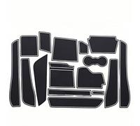 ZDDYUU Alfombrillas de Goma para Consola Central para Touran L 5-Seater 2018, Portavasos Reposabrazos para Puerta Antipolvo Alfombrilla de Goma,White