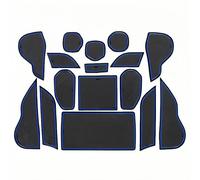 ZDDYUU Alfombrillas de Goma para Consola Central para Toyota Crown, Portavasos Reposabrazos para Puerta Antipolvo Alfombrilla de Goma,Blue