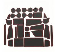 ZDDYUU Alfombrillas de Goma para Consola Central para Toyota Noah VOXY 90 Series 2022, Portavasos Reposabrazos para Puerta Antipolvo Alfombrilla de Goma,Red