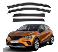 ZDDYUU Deflectores de Ventana para Renault CAPTUR Kaptur MK2-JB-JE 2019-2025, Protección contra Lluvia/Viento/UV Tintado Humo Laterales Delanteras y Traseras