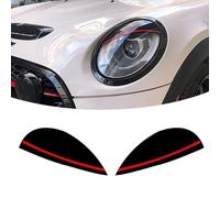 ZDDYUU Tapa de los Ojos de los Faros, para Mini Cooper F55 F56 F57, 2 uds Faro Delantero de Coche ceja párpado Cejas de Faro Pegatinas 3D,A-Gloss Black