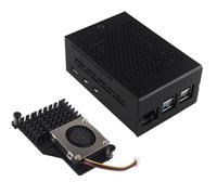 ZDE Carcasa de Aluminio ZC502 con Enfriador Activo ZP536 para Raspberry Pi 5 2GB 4GB 8GB 16GB Soporta PCIe a M.2 NVMe PoE HAT WiFi7 PCIe Peripheral Board ZP516 ZP517A ZP581 ZP582 ZP590B