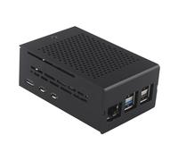 ZDE ZC502 Funda de Aluminio para Raspberry Pi 5 Carcasa con Refrigeración Pasiva Compatible con PCIe a M.2 NVMe PoE Hat WiFi7 Tarjeta Periférica PCIe ZP515 ZP516 ZP517A ZP581 ZP582 ZP590B