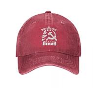 ZDEDPWNKU Bonuras de béisbol de Lenin Vaqueras desgastadas Vintage CCCP URSS Revolución bolchevique Comunismo Marxismo Socialismo Gorra Snapback Hombres al Aire Libre