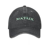 ZDEDPWNKU Gorra de béisbol con el Logo de Matrix, Moda desgastada Lavada de Ciencia ficción de acción, Gorros de Regalo Unisex, para Actividades al Aire Libre, Gorra de Regalo