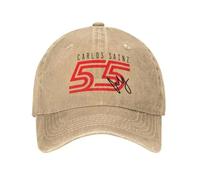 ZDEDPWNKU Gorra de béisbol Personalizada clásica de algodón Carlos 55 Formula Racing Driver para Mujeres Hombre Sombrero de Papá Ajustable al Aire Libre