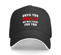 ZDEDPWNKU Until You Wake Up We Will Fight For You. Protest Baseball Cap Fun Hats Dad Hat Western Hat For Girls Men's