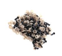 ZDETGU 100 Uds Ojos de Plástico para Muñeca Oso de Peluche Marioneta Artesanía 9MM con Arandelas (plastico 4)