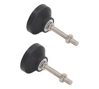 ZDETGU 2 Soportes de Nivelación para Muebles, Almohadillas Deslizantes con Rosca M8 y Base de Goma para Patas de Mesa y Silla, Patas Niveladoras de Acero de Aleación para Estabilidad en Suelos