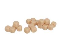 ZDETGU 20 Piezas Dados de Plástico en Blanco de 16mm para Juegos de Mesa, Juguetes Didácticos, Juego de Dados de Esquina Redonda Personalizable para Aprendizaje de Matemáticas en Fiestas (Beige)