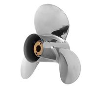 ZDETGU 3 Hélice de Acero Inoxidable para Motor Fueraborda 25 Paso 11 Se Adapta a Caja de Cambios de 3 1/4 Pulgadas Reemplazo de Grado Marino