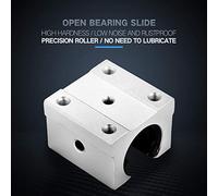 ZDETGU 4 Uds SBR16UU 16mm Bloque Deslizante de Rodamiento Lineal Abierto para Máquinas CNC Movimiento de Aluminio con Resistencia Ajuste de Equipo Silencioso