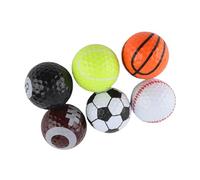 ZDETGU 6 Uds Pelotas de Práctica Cubierta de Sarín y Goma para Entrenamiento, Competición Accesorios Deportivos Coloridos Golfistas
